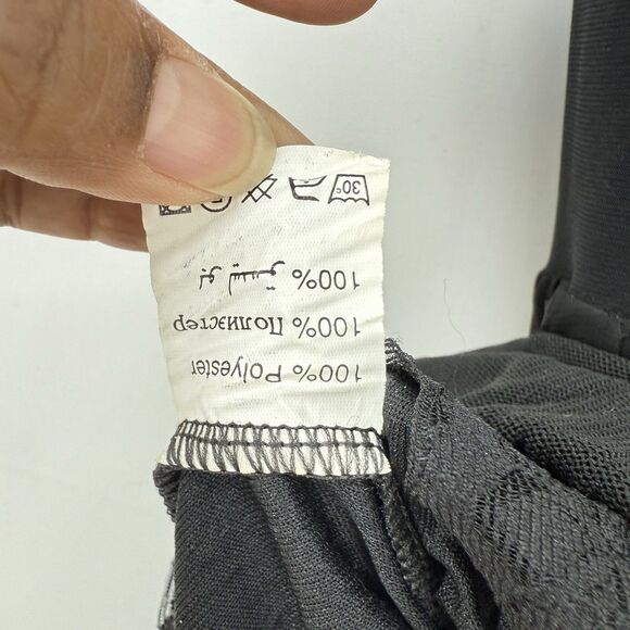 Anonima Black Layered Boho Lace Trim Skirt Size 36 Romantic Gothic Style - Picture 13 of 16